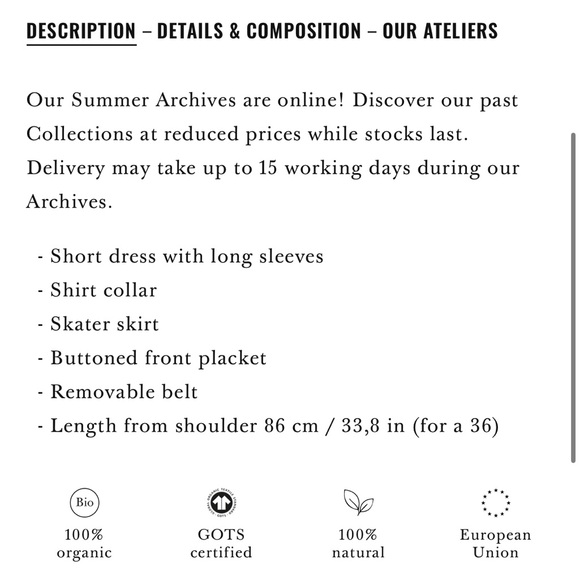 Sezane Sol Dress Denim Size 2 - Picture 7 of 7